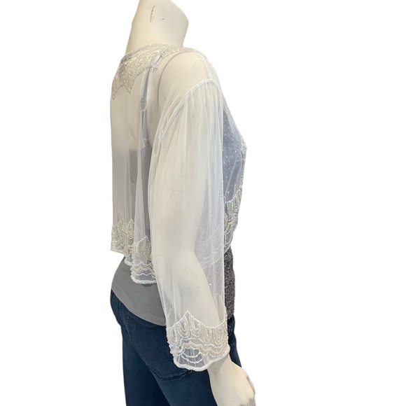 Vintage Beaded and Sequined Bolero Jacket - Picture 8 of 10